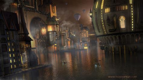 Steampunk City by Livia Radman Steampunk City, Steampunk Artwork, Victorian Steampunk, Science ...