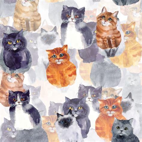 Watercolor Kittens 26 – Pattern Crew