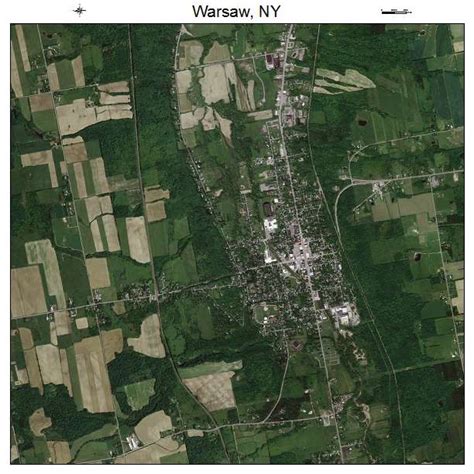 Aerial Photography Map of Warsaw, NY New York