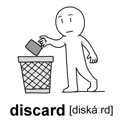 discardの意味、読み方－disposeとdiscardの違い、discard changesの意味 | イラストと語呂合わせで覚える英単語