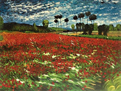 Field of Poppies by Van Gogh Oil Painting on Canvas