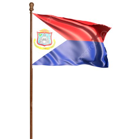 Sint Maarten Flag With Pole, Sint Maarten Flag Waving, Sint Maarten Flag, Sint Maarten PNG ...