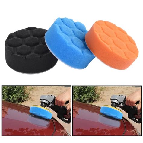 3 Inch Car Polishing Wash Brush Buffer Pad Kit Buffing Sponge Polishing Pads for Car Polisher ...