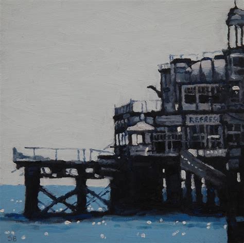 West pier. Brighton. Oil painting by Stephen Brook | Artfinder