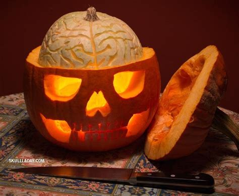 This Skillfully Carved Jack-O'-Lantern Lets You Perform Experimental Pumpkin Brain Surgery ...