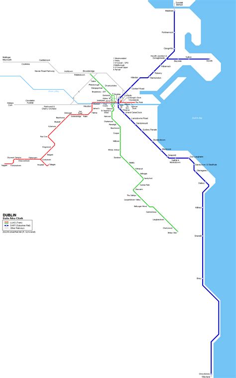 UrbanRail.Net > Dublin LUAS & DART Map