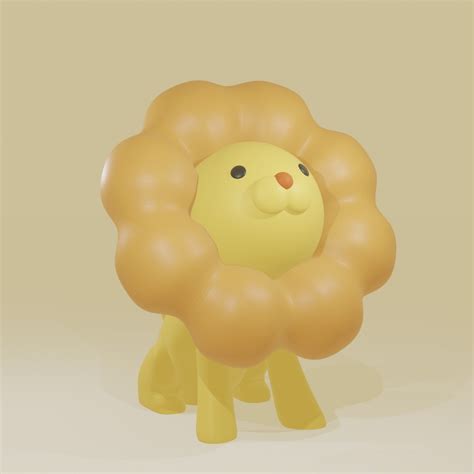 Pon de Lion 波提獅 (Sitting Pose) Mister Donut by Keith Chong | Download free STL model ...