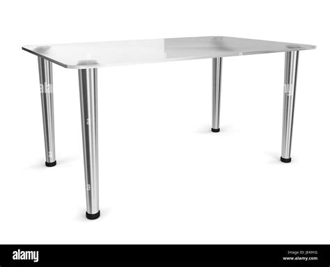 Modern table. 3d illustration on white background Stock Photo - Alamy