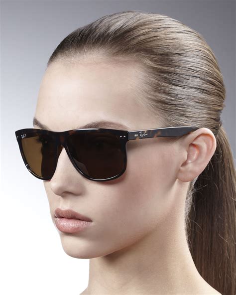 Ray-ban Oversize Polarized Wayfarer Sunglasses in Silver (black polarized) | Lyst