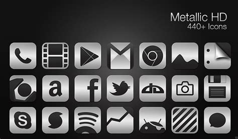 Metallic HD - Icon Pack by chrisbanks2 on DeviantArt