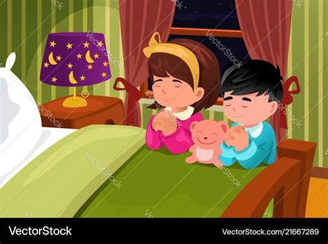 Child Praying By Bed