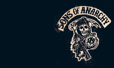 HD wallpaper: Sons of Anarchy logo, skull, typography, copy space, no ...