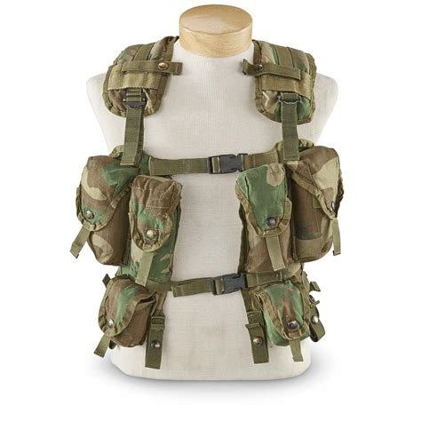 Used U.S. Military Surplus Camo Load Bearing Tactical Vest - 653301 ...