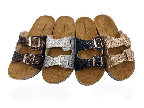 24 Units of Glitter Birkenstock Women Sandals In Assorted Color - Women ...