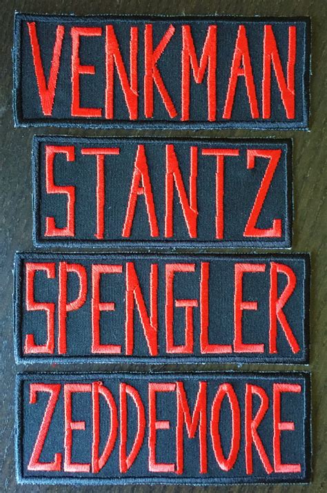 Ghostbusters Movie Spengler Red on Black Uniform Name Patch Accessories ...