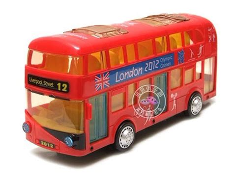 Long Size Red Electric London 2012 Olympic Bus Toy [DB1T077] : EZBUSTOYS.COM