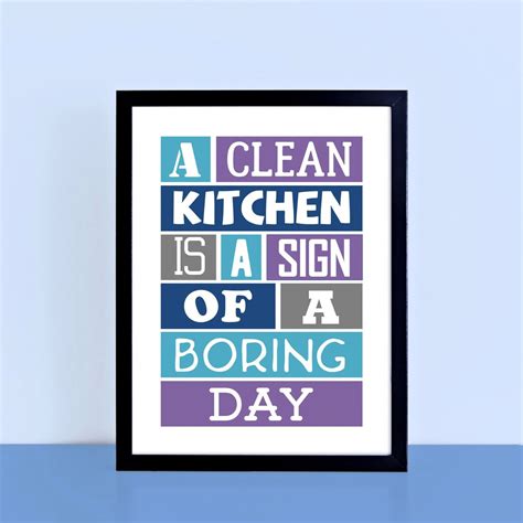 Kitchen Wall Art Funny Kitchen Quote Print Housewarming Gift Kitchen ...