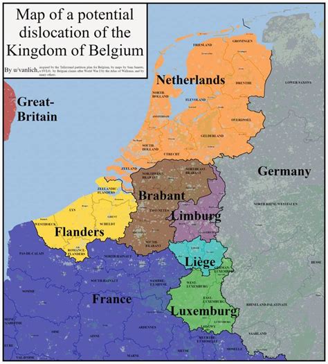 Map of a potential dislocation of the Kingdom of Belgium ...