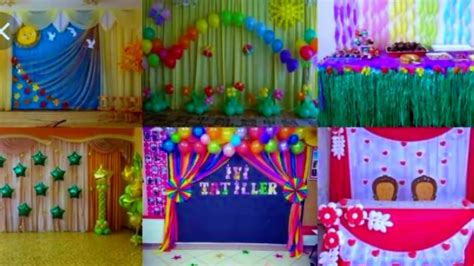 school function stage design|school decorations|#stagedecoration #schools #schoolfunctions - YouTube