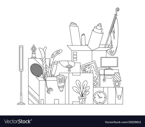 Moving boxes concept for home company Royalty Free Vector