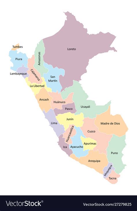 Peru Map With Regions - Amargo Marquita