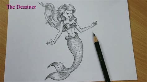 Sketch Ariel Sketch Princess Drawing - Michelle Writesya