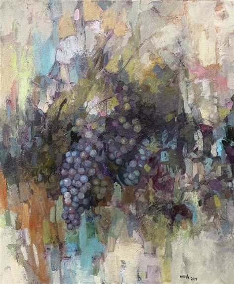 Abstract with wine grapes Painting | Painting, Grape painting, Art