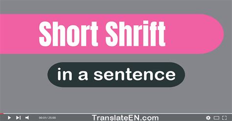 Use "Short Shrift" In A Sentence