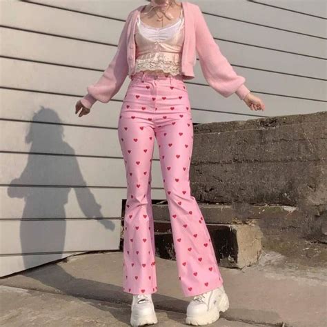 Shopping makes you happy! Buy Y2K AESTHETIC PINK HEART PANTS. FREE shipping worldwide. Up to 50% ...