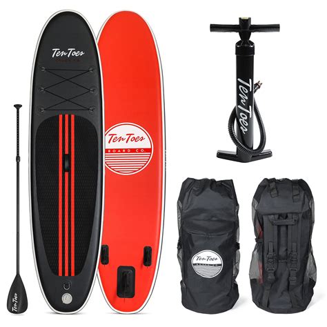 Ten Toes Weekender Inflatable Stand Up Paddle Board Bundle, 10 ...