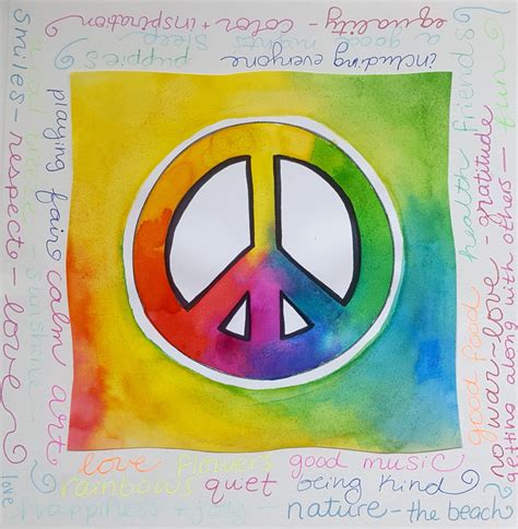 Peace Sign Art with Kids – Art is Basic | An Elementary Art Blog