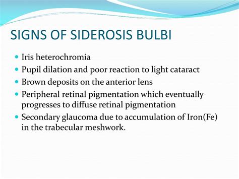 PPT - SIDEROSIS PowerPoint Presentation, free download - ID:2029132