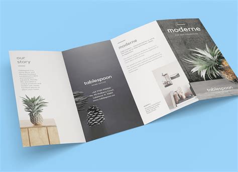 Free 4-Panel Quad-Fold Brochure Mockup PSD - Good Mockups