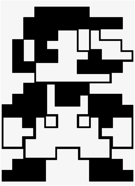 Mario Vector Bit Mario Bit Black And White X Png | Hot Sex Picture