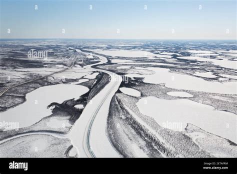 Aerial view mackenzie river delta hi-res stock photography and images ...