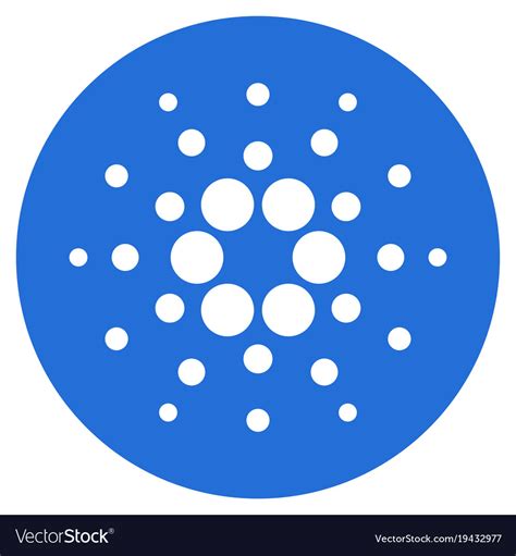 Cardano currency flat icon Royalty Free Vector Image