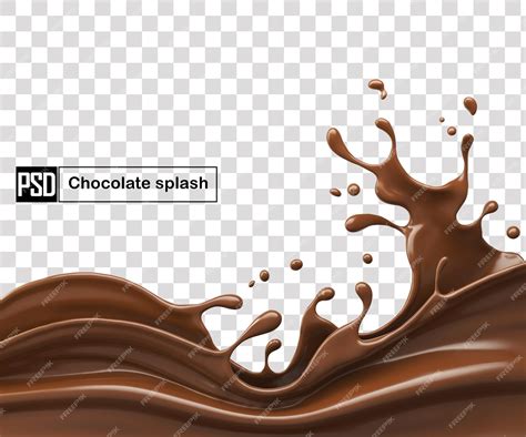 Premium PSD | Chocolate splash background isolated