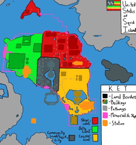 Revised map of squid island : r/SquidIsland