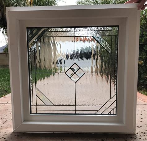 Beautiful Diamond Glass Stained Glass Window Installed | StainedGlassWindows.com