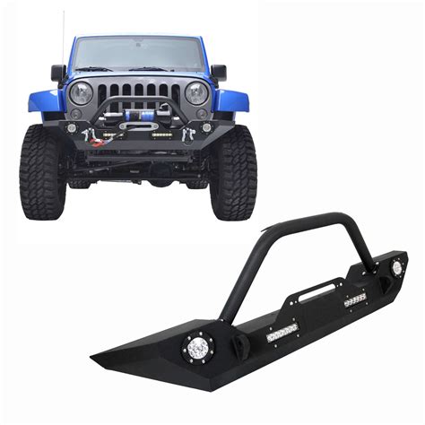 YIKATOO® Front Bumper for 2007-2018 Jeep Wrangler JK,with LED Lights ...