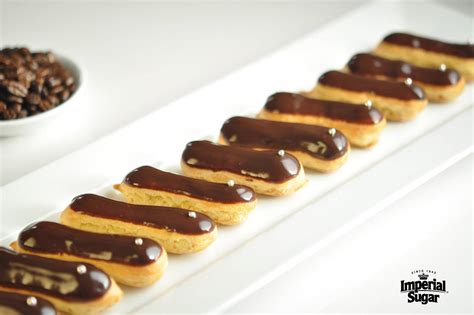 Mini Chocolate Espresso Eclairs | Imperial Sugar