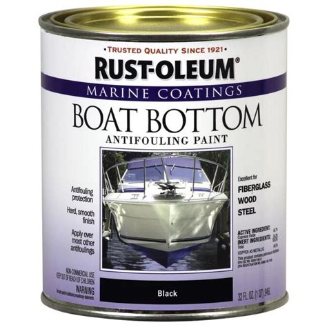 Rust-Oleum Marine coatings Black Flat Antifouling Enamel Oil-Based ...