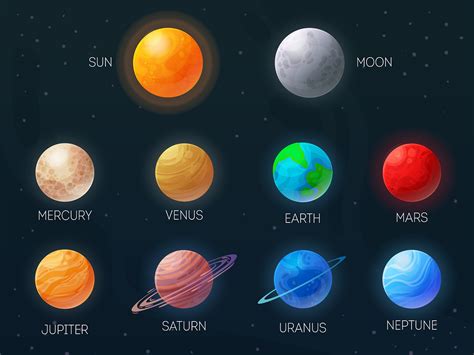 Planets in vector by Ohita Fiction on Dribbble