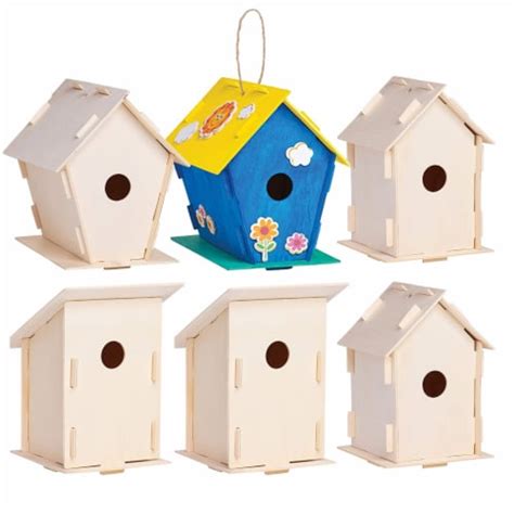 Neliblu 12 DIY Wood Birdhouse Kits - Crafts for Girls & Boys, Bird House Kit - Fred Meyer