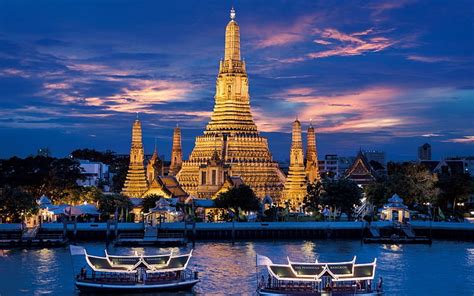 HD wallpaper: Bangkok, landscape, sky, clouds, architecture, town, Thai ...