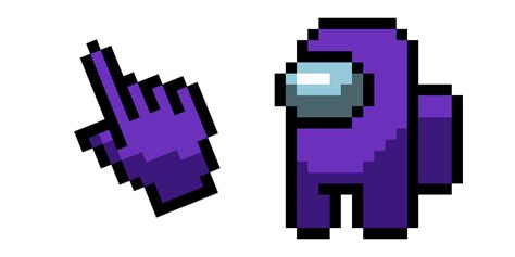 Among Us Pixel Purple Character cursor – Custom Cursor