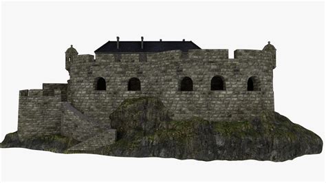 Coastal defense fort 3D Model OBJ | CGTrader.com