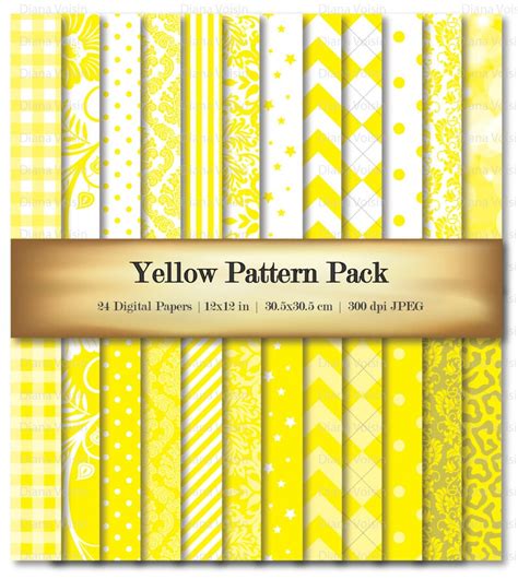 Yellow Digital Scrapbook Paper Digital Scrapbooking Paper - Etsy