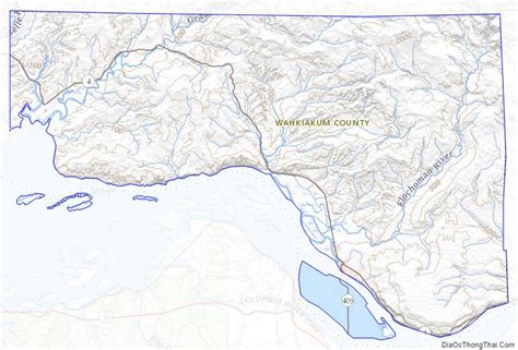 Map of Wahkiakum County, Washington - Thong Thai Real