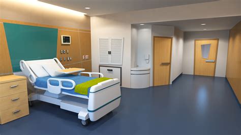 simple cartoon hospital room 3d ma
